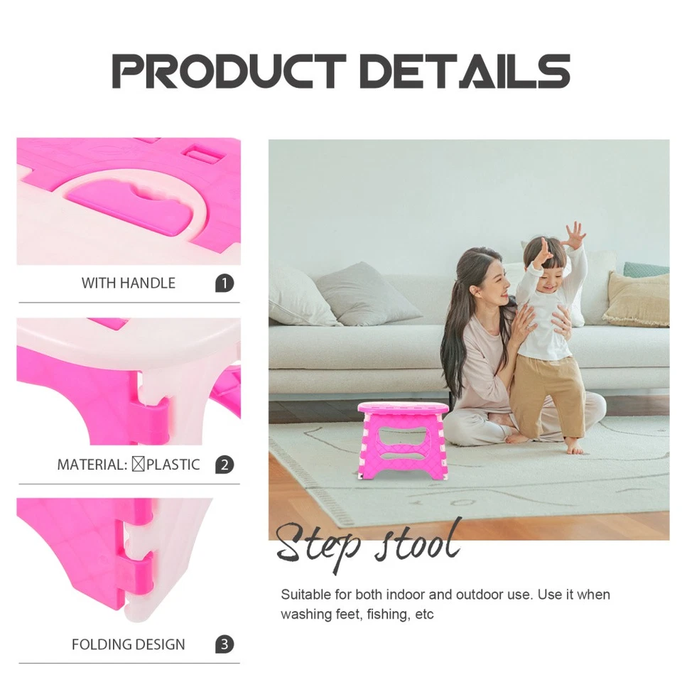  Kunststoff Hocker Tritt Tritthocker Für Kinder Tragbarer Klapphocker - Bild 2 von 4