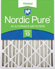 Nordic Pure 20x25x4 (3 5/8) Pleated MERV 13 Air Filter 1 Pack