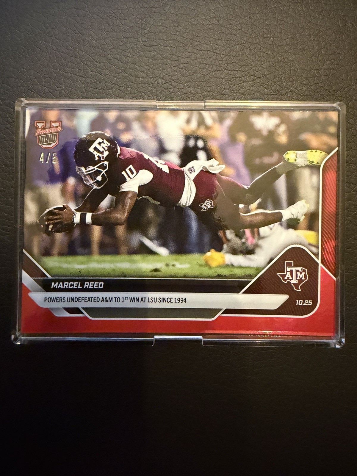 Marcel Reed - 2025-26 Bowman U NOW® Football - Card 37 Red Refractor /5