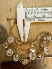 8.58g Solid 14K Yellow Gold Rolo Chain CZ Station Necklace Vtg 18” — photo 5