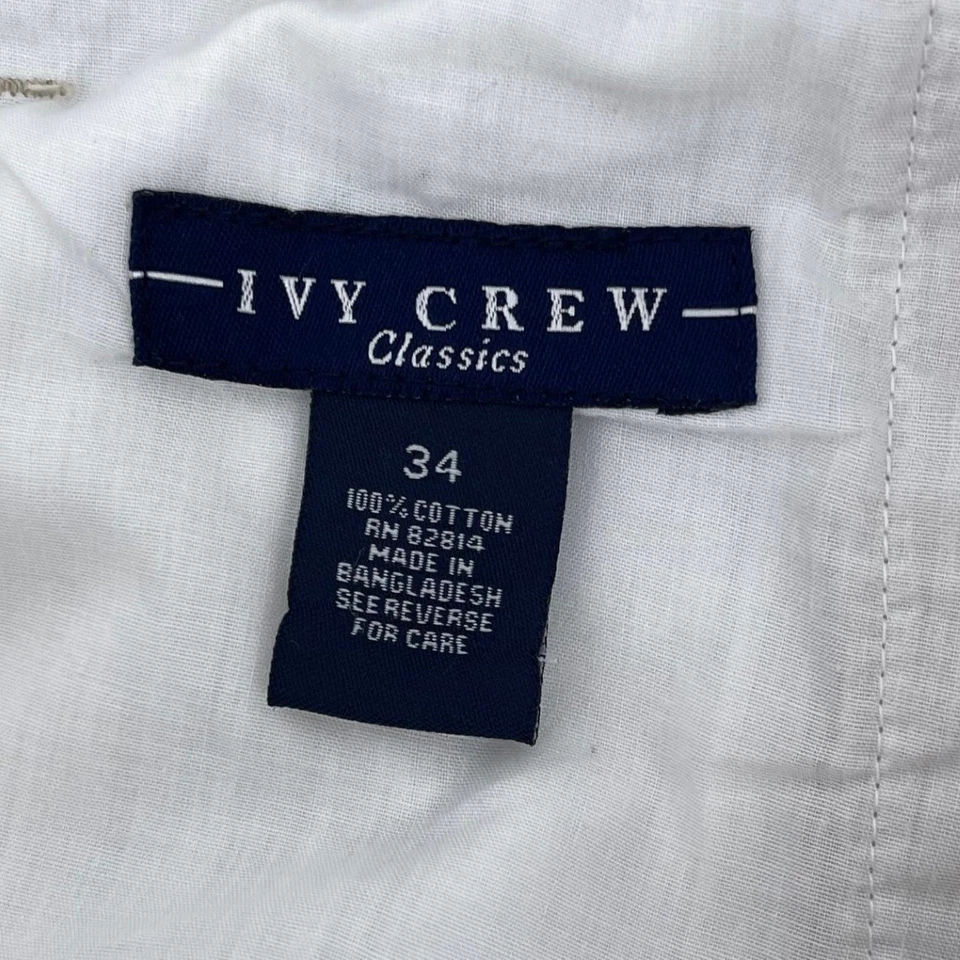 Shorts de golfe Ivy Crew Classics masculino 34 bege plissado ajuste clássico algodão - Imagem 3 de 4