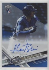 2017 Topps Chrome Rookie Blue Refractor 19/150 Lewis Brinson #RA-LB Auto 5o5