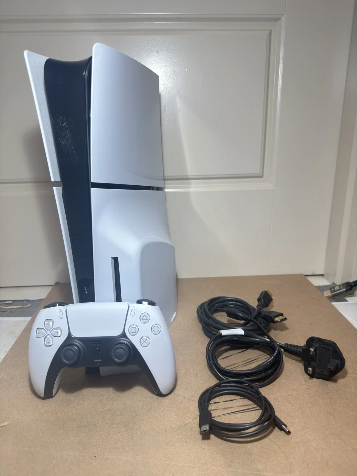 Sony PlayStation PS5 Slim Disc Edition Console White With Cables And Controller