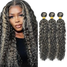 24 26 28 Inch P1b/613 Blonde Brazilian Virgin Human Hair Water Wave 3 Bundles