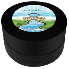 Country Brook Design® 3 Inch Black Sew on Hook and Loop, 10 Yards