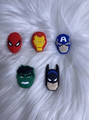 Superhero Shoe Charms for kids - Spider-Man, Iron Man, Captain America, Hulk,  