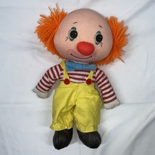 Dakin Dream Doll Plush Clown Around Doll Orange Hat Big Red Nose 1981 Vintage