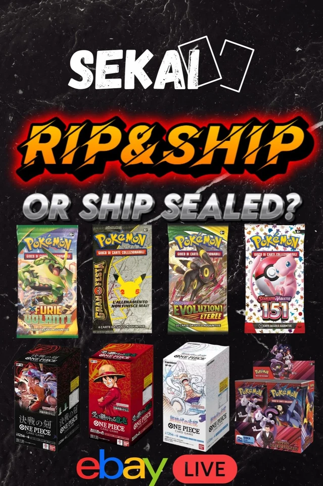 ⭐RIP & SHIP O SPEDITO SIGILLATO⭐ POKEMON - ONE PIECE - DRAGON BALL - YUGIOH
