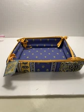 French Avignon Bread Basket Marat Yellow Blue Made In France NEW  W/TAG