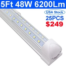 5Ft Led Tube Light Fixture,5 Foot Led Light Fixture 6200 Lumen Shop Light 48W