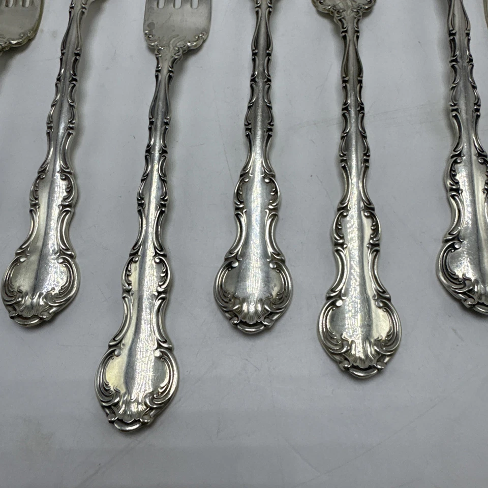 Juego de 9 tenedores de cena Gorham Strasbourg Sterling 7 1/2" sin monograma Foto 3 de 4