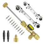 Valve Core Remover Installer Tool & Hvac Service Wrench with Hex Bit Adapter Kit