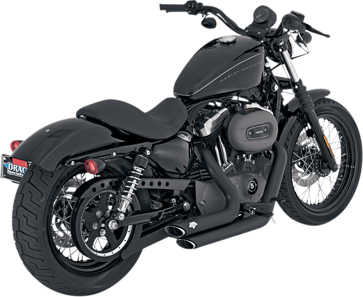 Vance & Hines Black Shortshots Staggered Exhaust Harley Sportster