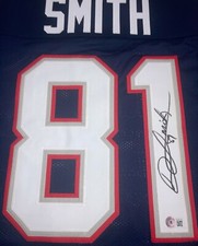 Jonnu Smith Custom New England Patriots Blue Signed Jersey Beckett Witnessed