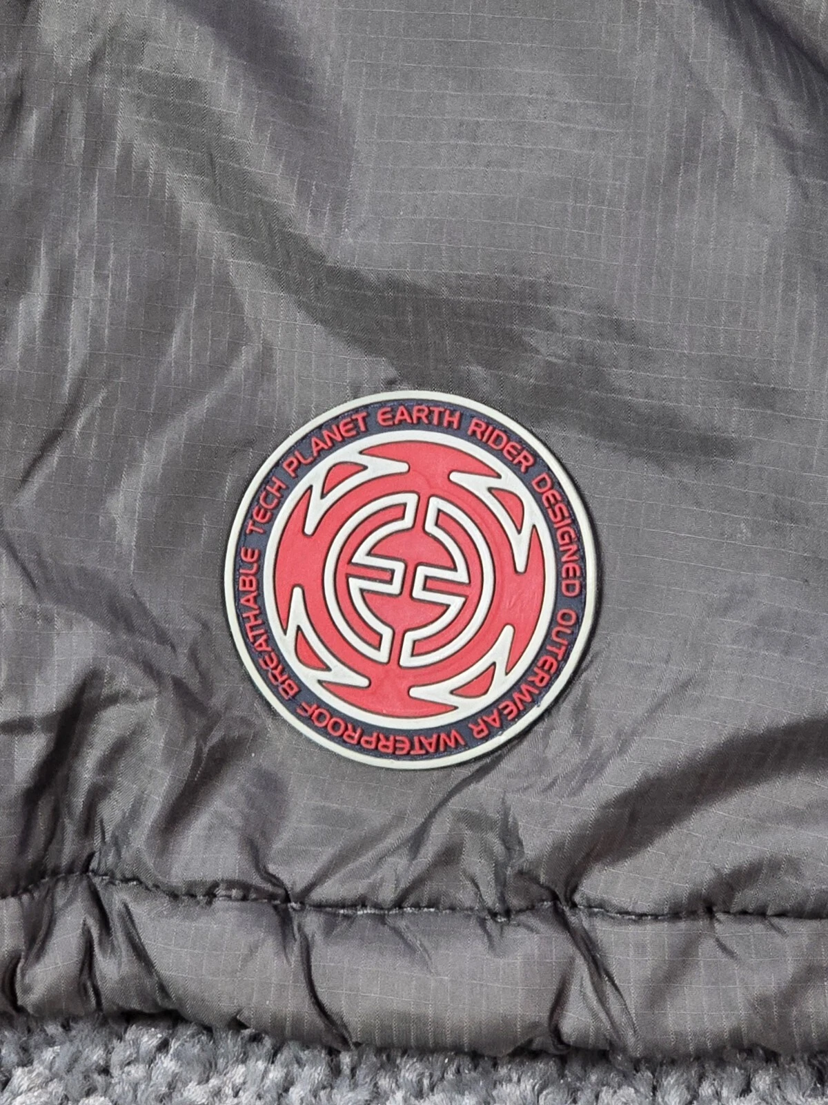 VINTAGE Planet Earth Outerwear Puff Vest Mens L Gray Ski BROKEN ZIPPER image 5
