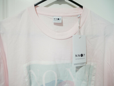 No Nationality NN07 Graphic short-sleeve crew neck t-shirt Pink Large NWT!