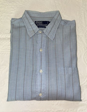 Polo Ralph Lauren Light Blue Striped Large Lightweight Long Sleeve Shirt