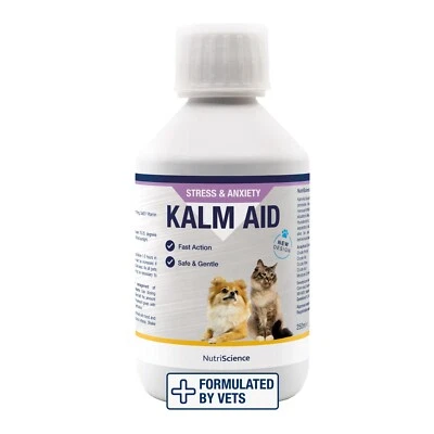 NUTRISCIENCE KalmAid for Dogs & Cats Reduce Nervousness Separation Anxiety & Stress 250ML