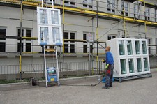 GEDA Transportpritsche 02831 – für Gipskarton Platten Schrägaufzug Dachaufzug