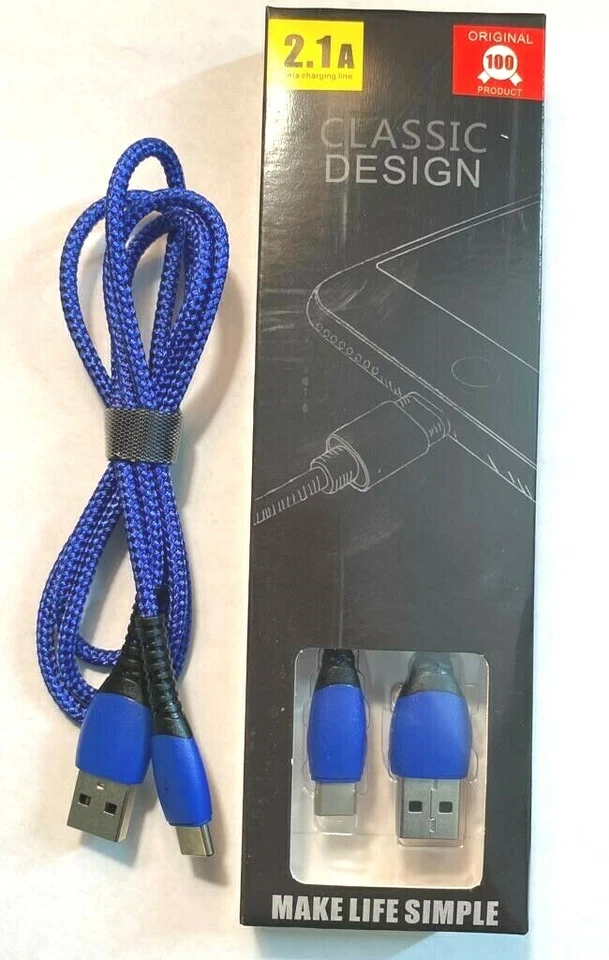 USB - C Type Charger Cable for Samsung , S10 / S8 / S8+/ Android, LG (2 Packs) - Image 4 of 4