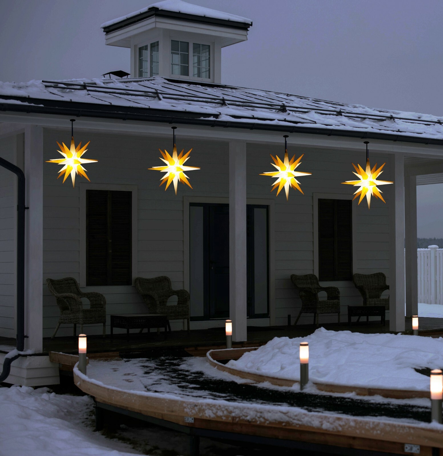 21” Moravian Star Hanging Outdoor Christmas Star Light Bright Porch