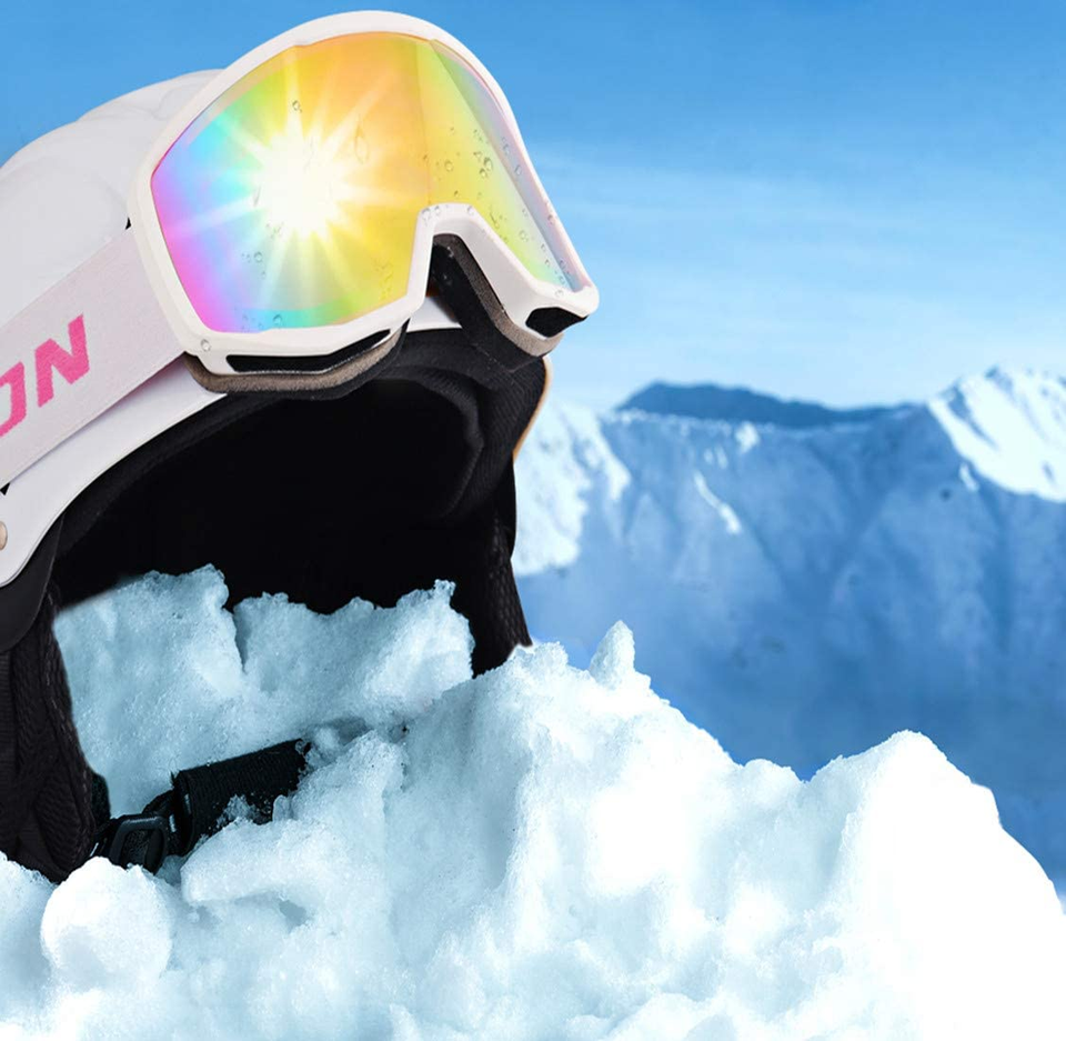 Ski/Snowboard Goggles for Men Women, OTG Snow Goggles anti Fog UV