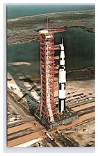NASA Apollo Saturn V Rocket Florida Gantry Crawler Pad 39A Aerial View Postcard