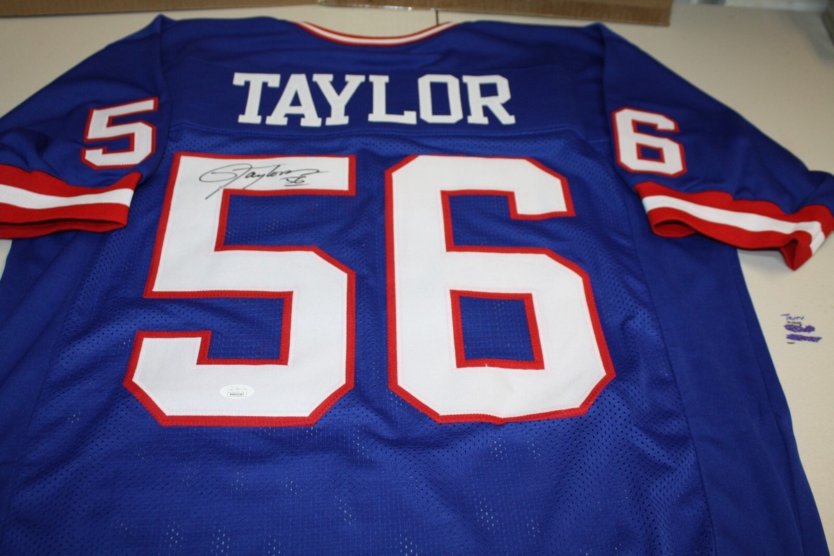 NY GIANTS LAWRENCE TAYLOR #56 LB SIGNED CUSTOM Home JERSEY HOF