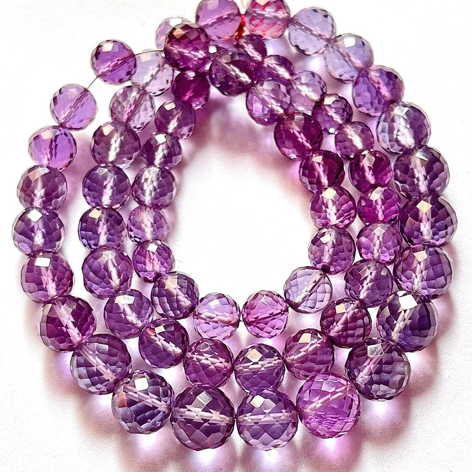 AAAA++ Alexandrite Sfaccettata Sfera Rotonda Gemma Perline per Gioielli, 8-10... - Immagine 3 di 4