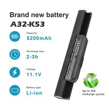 LOT Replacement Battery for Asus A32-K53 A41-K53 K53 K53E X54C X53S P43S 5200mAh