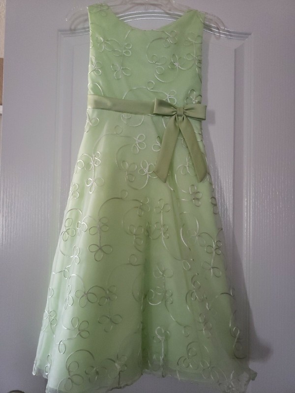 Rare Editions Size 10 Green Sleeveless Dress Soutache  NWOT