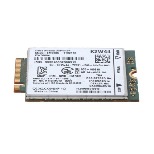 EM7305 DW5809E 4G LTE Wireless WWAN Module for M.2 Card For E7450 E7250/725 - Photo 5/8