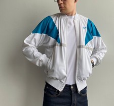 Vintage Retro Adidas ATP Track Top White Jacket Size 50 S/M 