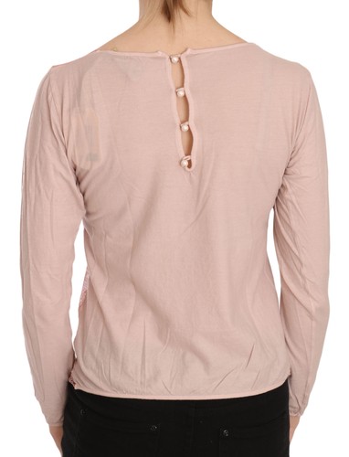 Pink Memories Blusa Rosa Encaje Transparente Manga Larga Top IT42/ US8/ M - Imagen 4 de 9