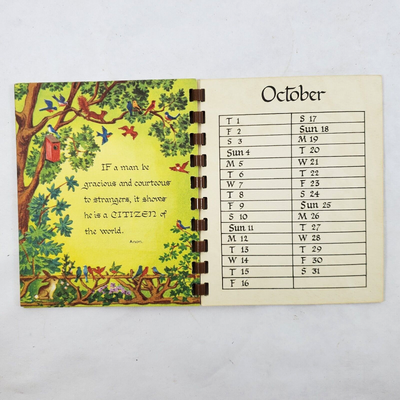 Vintage Hope For The Best In 1959 - Pocket Calendar Book Day Planner | eBay