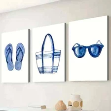 3pcs Simple Style Fashion Daily Necessities Wall Art Canvas Unframed/Framed