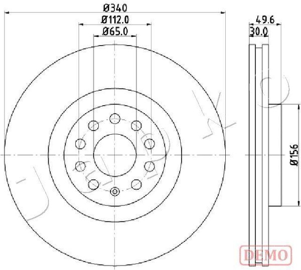 Japko Bremsscheiben Vorne Ø340 Mm BelüFtet Lackiert FüR Skoda Octavia III Combi-image