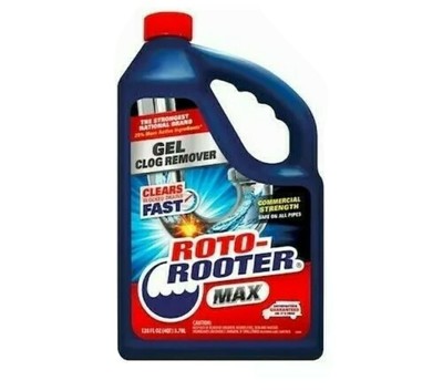 Roto Rooter 128oz total Drain Cleaner Pour Bottle CLEAR ...