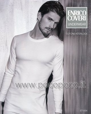 HERREN RUNDHALS SHIRT LANGARM BAUMWOLLE INTERLOCK ENRICO COVERI ART. ET1204