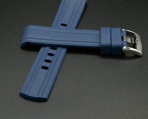 20MM Navy Blue Rubber Strap For OMEGA 