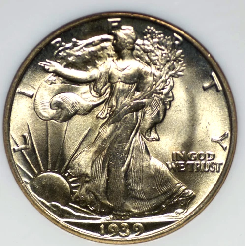 1939 S WALKING LIBERTY HALF DOLLAR NGC MS 65 SNAZZY SHIMMERING WHITE SILVER