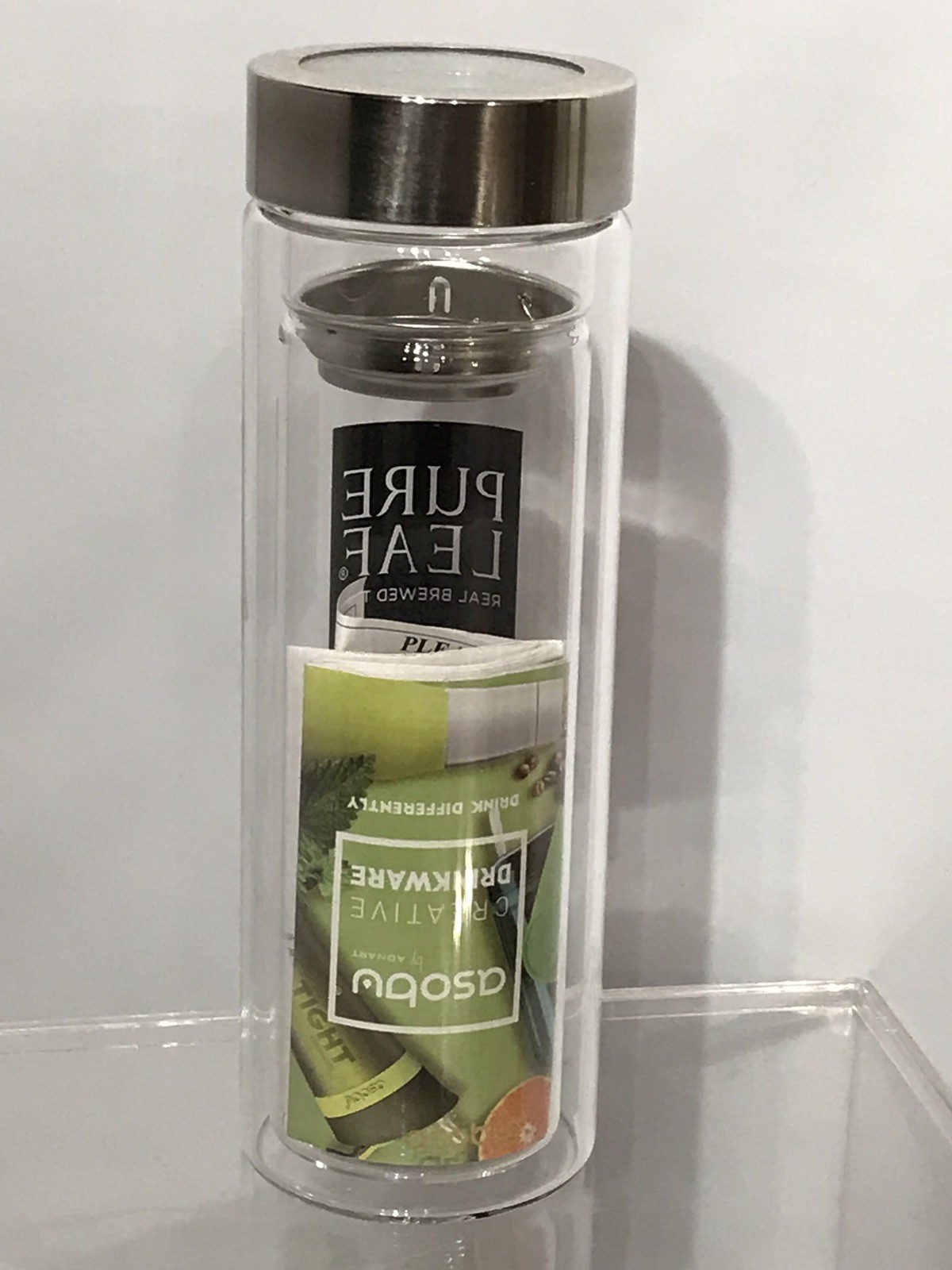 ASOBU Infuser Tea House Collection Glass Bottle Double Wall Travel