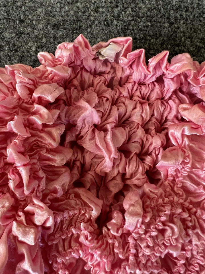 F.C. Camiseta palomitas de maíz rosa manga corta talla única elástica arrugada años 90 de colección Foto 3 de 4