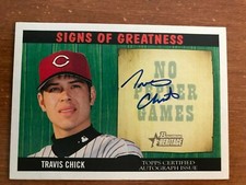TRAVIS CHICK 2005 BOWMAN HERITAGE SIGNS GREATNESS AUTOGRAPH AUTO - Reds