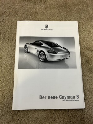Porsche Cayman S Modell Technischer Prospekt in deutscher Sprache 