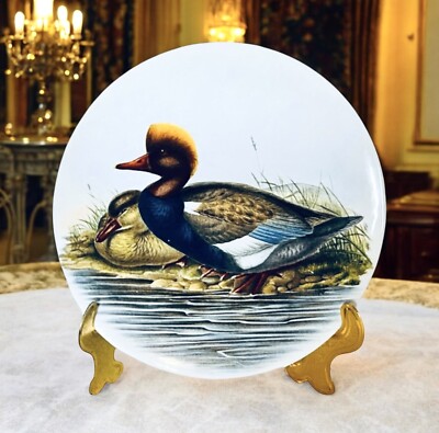 Poole Pottery 1804-1881 Red Crested Duck John Gould Bread Plate England NEW