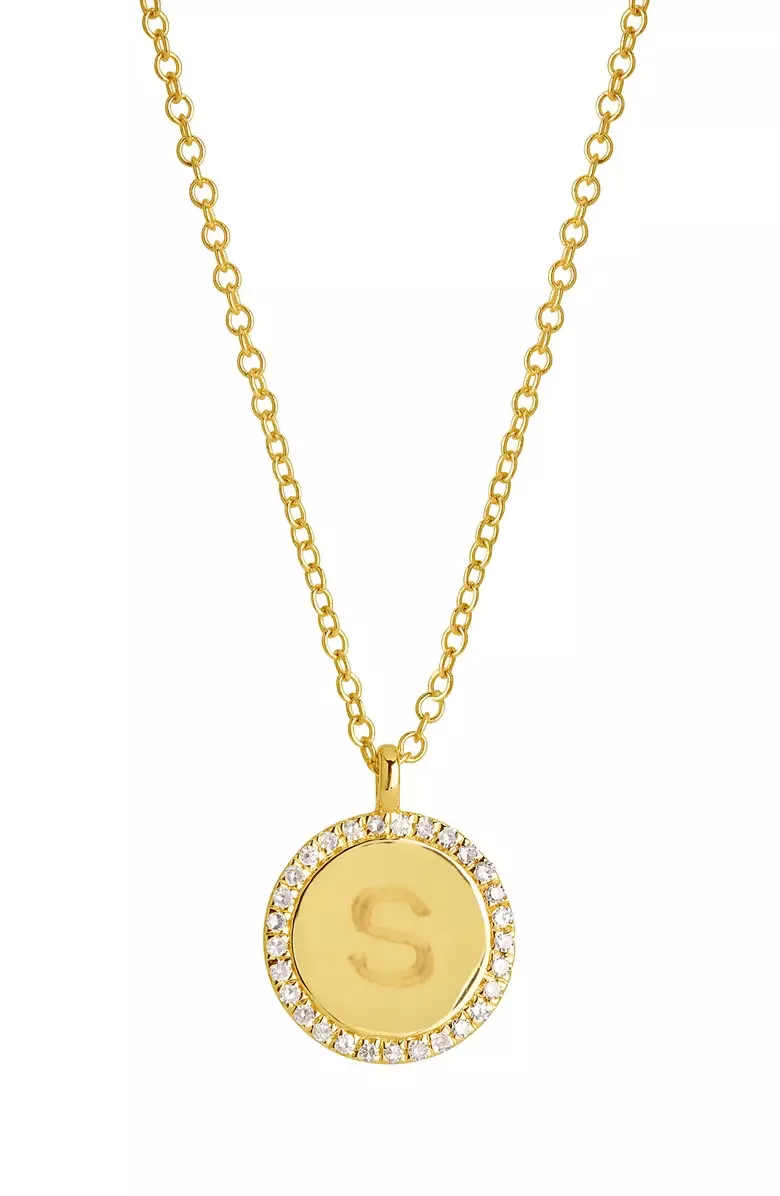 Stone and strand outlet initial necklace