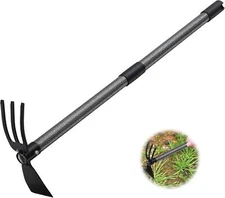 Garden Hoe and Cultivator 31 Inch Long Heavy Duty Hand Hoe Garden Tool with Til