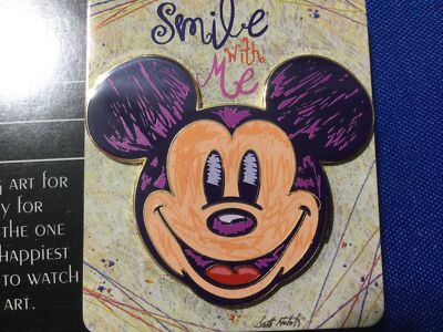 Disney WDW Featured Artist Jumbo Pin Smile With Me By Scott Hatch LE 750 Mickey