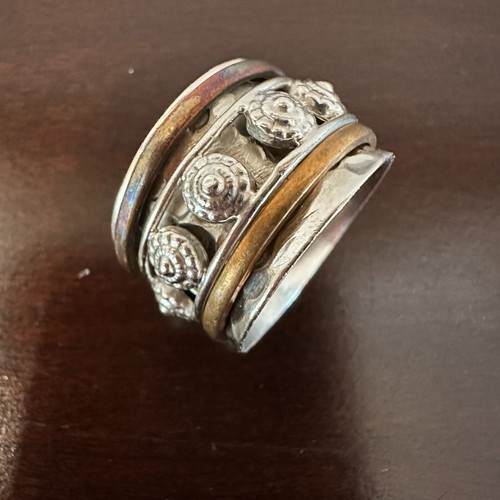 Sterling Silver 925 Spinner Ring or Fidget Ring Size 7.5-8? - Picture 2 of 8